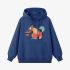 Squirrel Geometric Graphic Dark Blue Hoodie GM8810-271