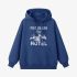 Letter Graphic Dark Blue Hoodie GM8810-282