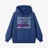 Letter Graphic Dark Blue Hoodie GM8810-284