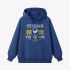 Letter Graphic Dark Blue Hoodie GM8810-285