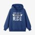 Letter Graphic Dark Blue Hoodie GM8810-289