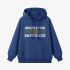 Letter Graphic Dark Blue Hoodie GM8810-292