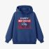 Letter Graphic Dark Blue Hoodie GM8810-300