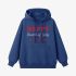 Letter Graphic Dark Blue Hoodie GM8810-304