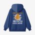 Letter Graphic Dark Blue Hoodie GM8810-309