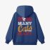 Letter Graphic Dark Blue Hoodie GM8810-310