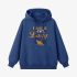 Letter Graphic Dark Blue Hoodie GM8810-313