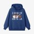 Letter Graphic Dark Blue Hoodie GM8810-318