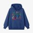 Dark Blue Letters Print Hoodie GM8810-51