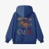 Dark Blue Letters Print Hoodie GM8810-86