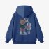 Dark Blue Cartoon Print Hoodie GM8810-94