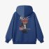 Dark Blue Cartoon Print Hoodie GM8810-97