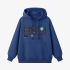 Dark Blue Letters Print Hoodie GM8810-99