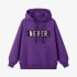 Purple Letters Print Hoodie GM8811-105