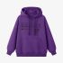 Purple Letters Print Hoodie GM8811-106