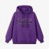 Purple Letters Print Hoodie GM8811-113