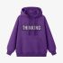 Purple Letters Print Hoodie GM8811-116