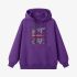 Purple Letters Print Hoodie GM8811-118