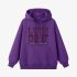 Purple Letters Print Hoodie GM8811-119