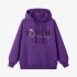 Purple Letters Print Hoodie GM8811-123