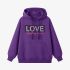 Purple Letters Print Hoodie GM8811-126