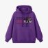 Purple Letters Print Hoodie GM8811-128