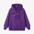 Purple Letters Print Hoodie GM8811-129