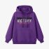 Purple Letters Print Hoodie GM8811-130