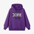 Purple Letters Print Hoodie GM8811-131