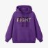 Purple Letters Print Hoodie GM8811-133