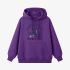 Purple Letters Print Hoodie GM8811-139