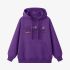 Purple Letters Print Hoodie GM8811-141