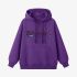 Purple Letters Print Hoodie GM8811-142