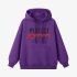 Purple Letters Print Hoodie GM8811-149