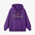 Purple Letters Print Hoodie GM8811-154