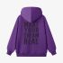 Purple Letters Print Hoodie GM8811-157