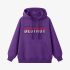 Purple Letters Print Hoodie GM8811-160