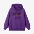 Purple Letters Print Hoodie GM8811-161