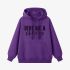 Purple Letters Print Hoodie GM8811-168