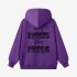 Purple Letters Print Hoodie GM8811-172