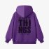 Purple Letters Print Hoodie GM8811-176