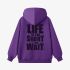 Purple Letters Print Hoodie GM8811-177