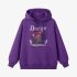 Purple Cartoon Print Hoodie GM8811-179