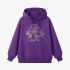 Purple Letter Graphic Hoodie GM8811-191