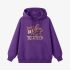 Purple Letter Graphic Hoodie GM8811-193