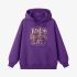 Purple Letter Graphic Hoodie GM8811-194