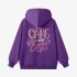 Purple Letter Graphic Hoodie GM8811-196