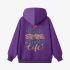 Purple Letter Graphic Hoodie GM8811-200