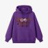 Purple Letter Graphic Hoodie GM8811-209