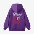 Purple Letter Graphic Hoodie GM8811-213